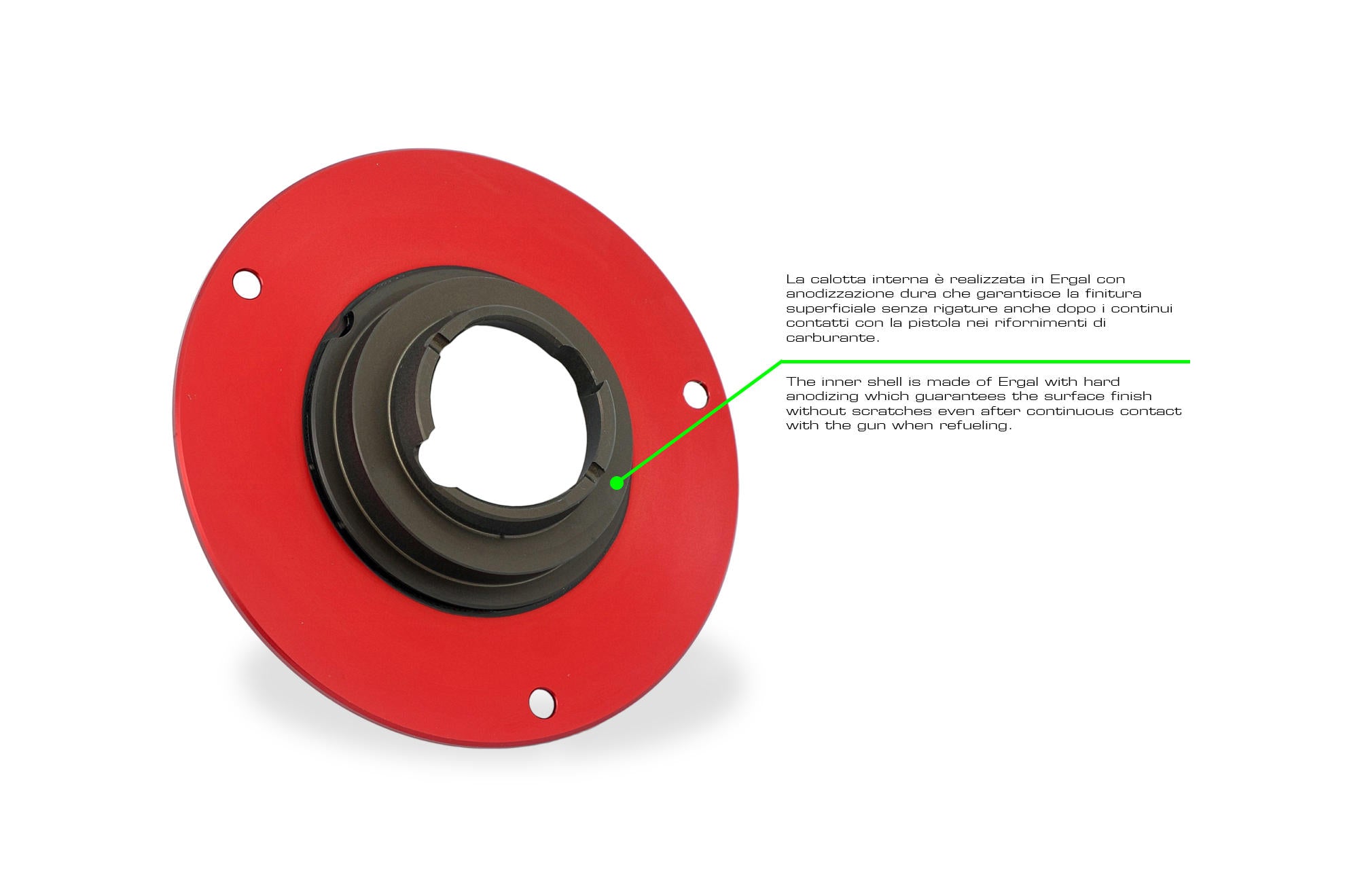 Fuel cap with quick release Livery Tricolore CNC Racing Ducati Panigale V4/S (2025) TS401R 