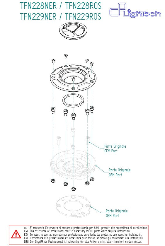 Tankdeckel Schraubverschluss LighTech Aprilia RSV4/1100 Factory/R/RR/RF (09-26) TFN229