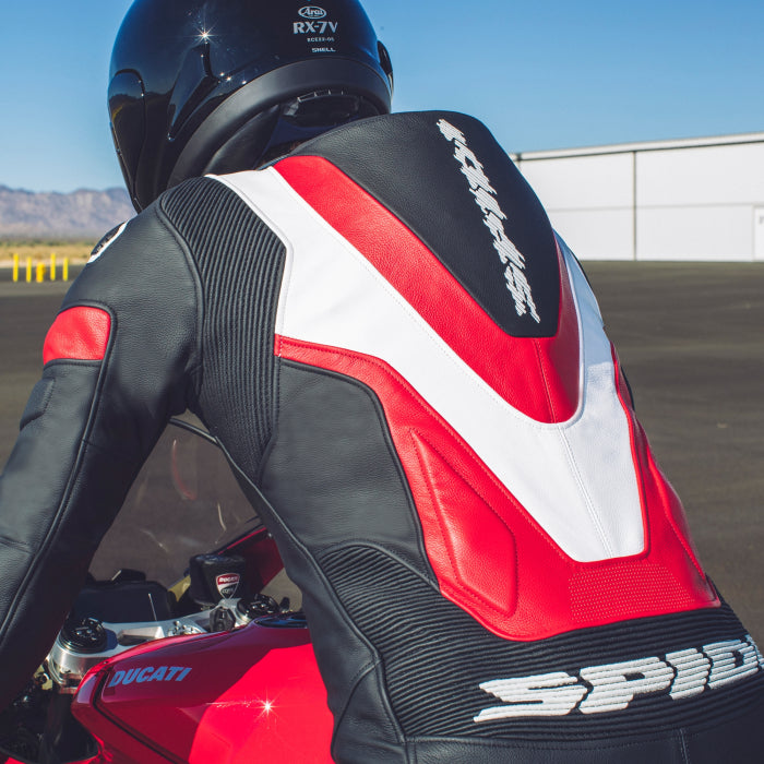 Spidi Laser Pro tuta intera Tuta in pelle – Tuta da corsa perforata | Uomo | Rosso | Y154014 