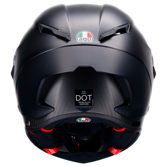 AGV Pista GP RR S Mono Carbon Matt Integral-Rennhelm, Heckansicht