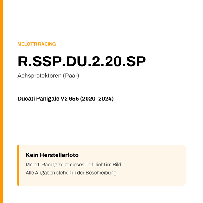 Achsprotektoren (Paar) Melotti Racing Ducati Panigale V2 955 (20-24) R.SSP.DU.2.20.SP – Bild 1
