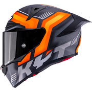 KYT R1R Casque de Racing Carbone Accélérateur Mat Orange Y6R10001 