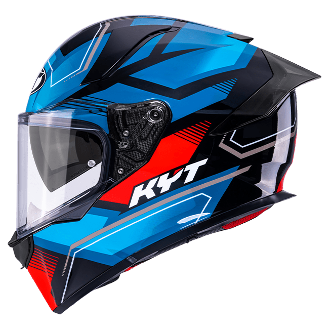 Casque KYT R2R Parsec Noir / Bleu / Rouge Y6R20024 