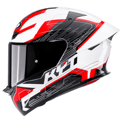 KYT TT-Revo Casco Speeding Blanco / Rojo Y6TR0051 