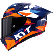 KYT R1R Racing Helm Carbon Diamond Blauw / Oranje Y6R10006 