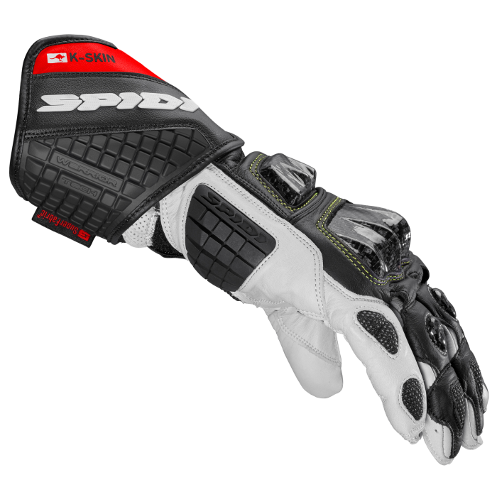 Spidi Carbo Kangaroo Racing Motorrad Lederhandschuhe | Herren | Schwarz-Rot | A216021