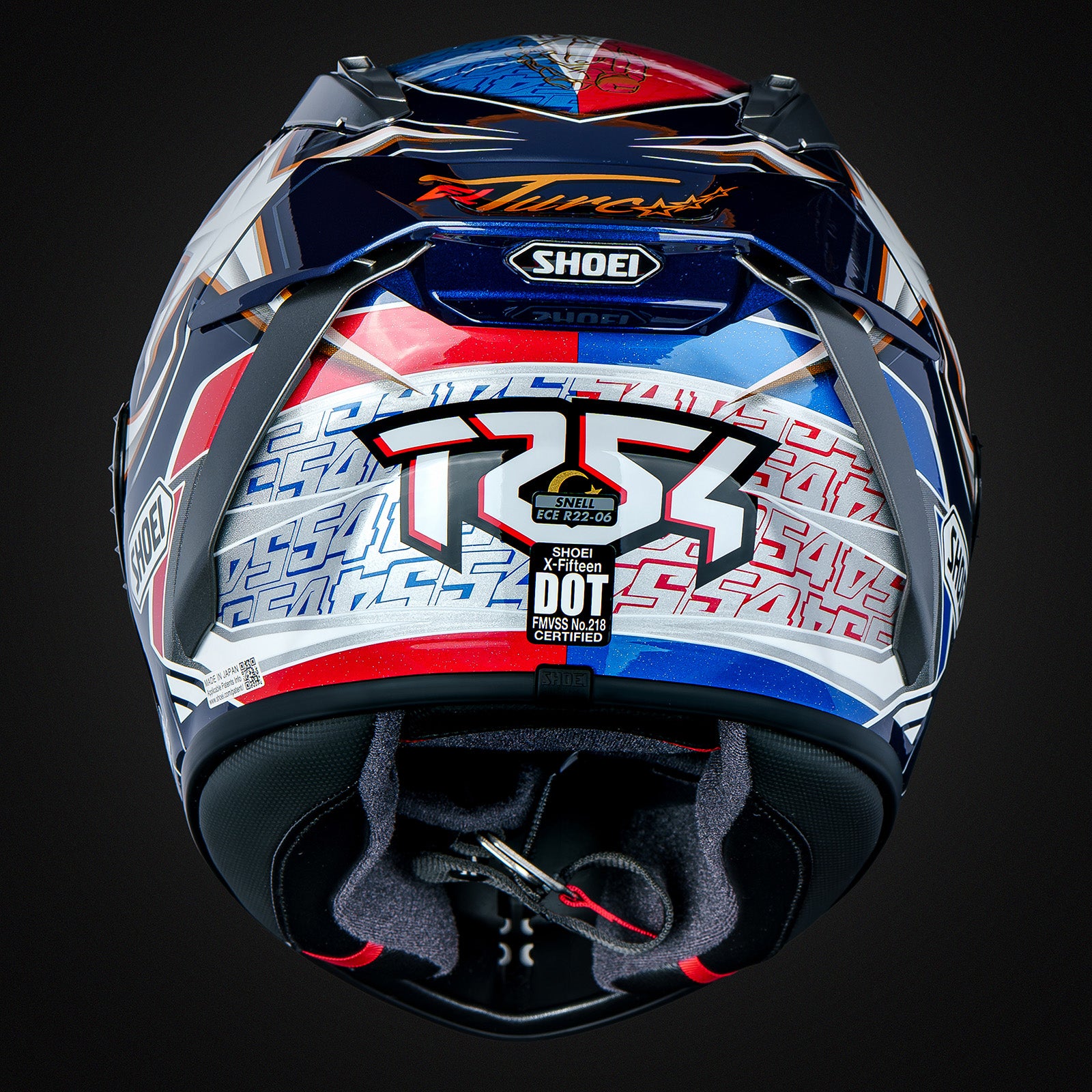 Casco Shoei X-SPR PRO Replica di Toprak Razgatlıoğlu 2025 