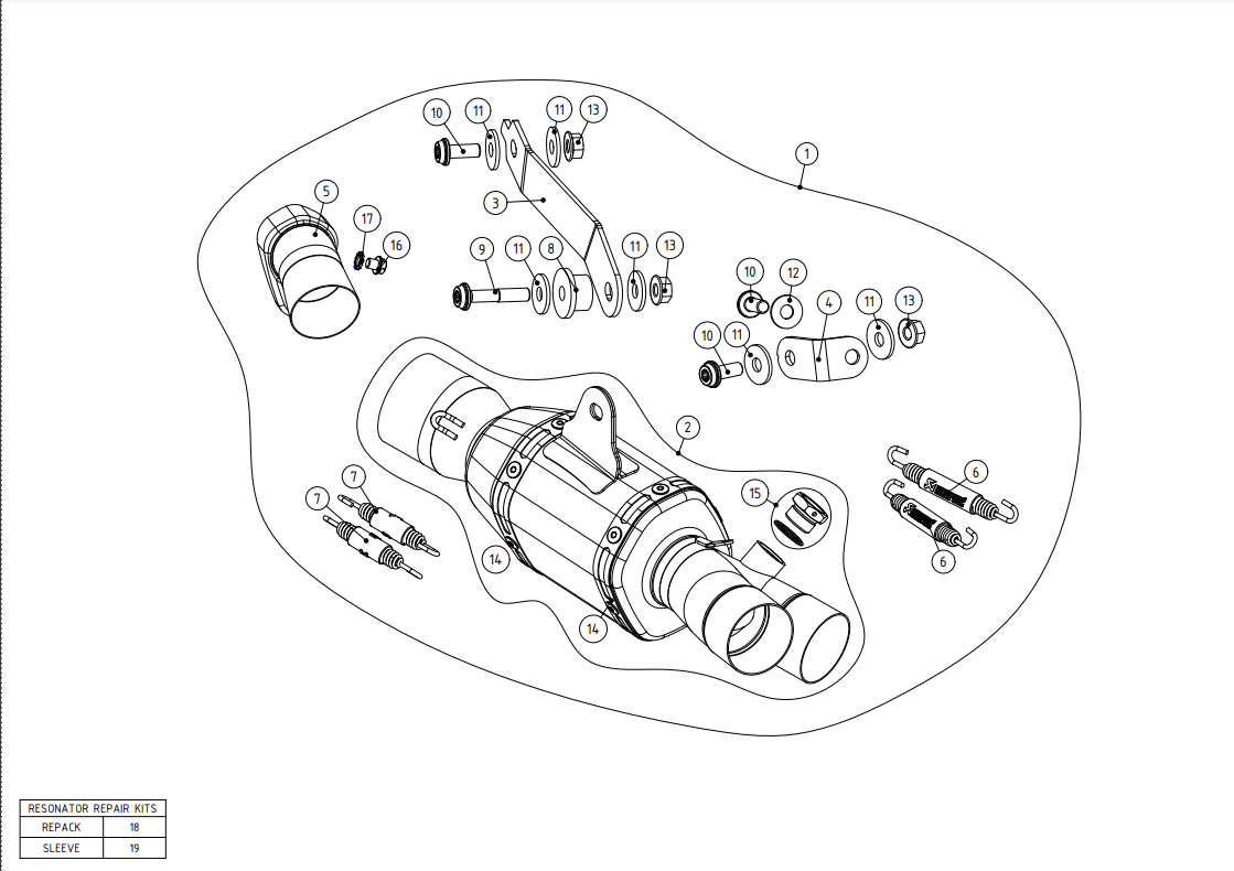 Akrapovic Zwischenrohr Track Day (Edelstahl) Yamaha YZF-R6 (08-25) L-Y6SO4/TD/1