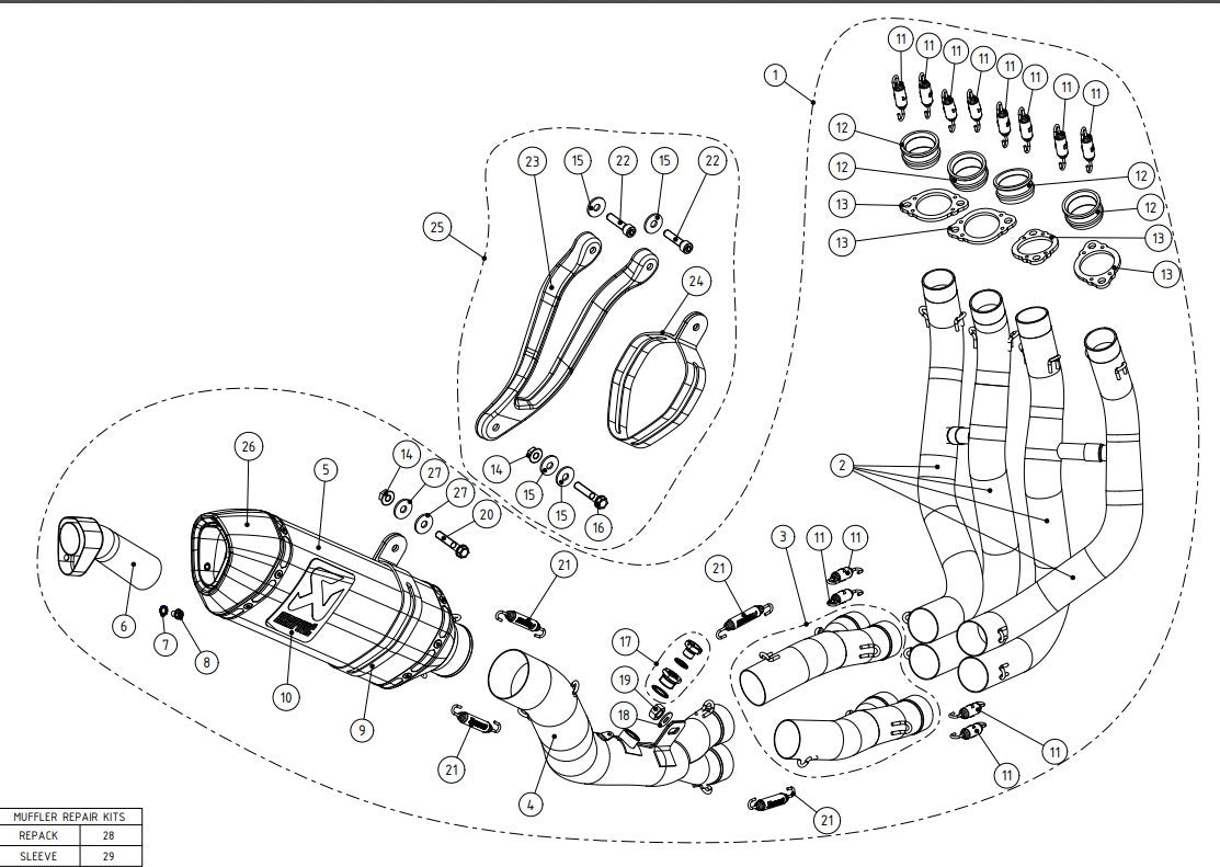 Akrapovic Racing Line (Edelstahl) Kawasaki ZX-10R/RR (16-20) S-K10R9-ZC