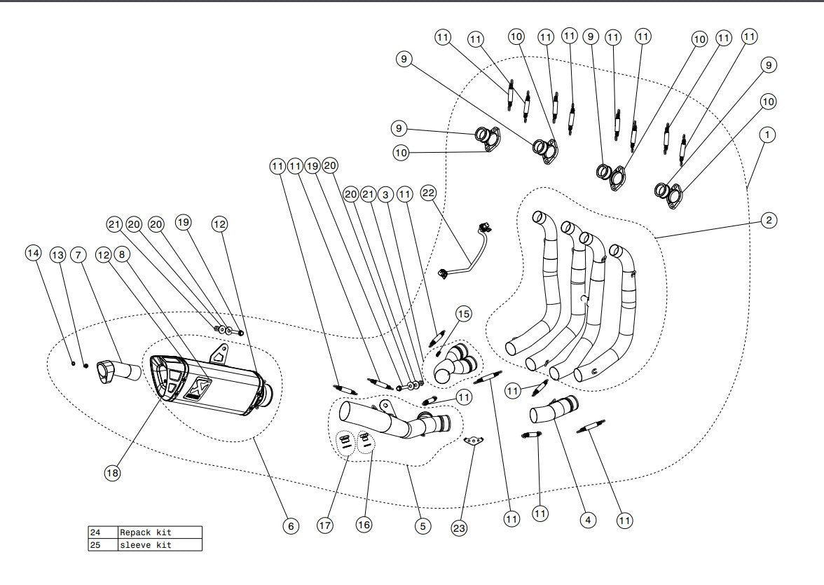 Akrapovic Racing Line (Edelstahl) Suzuki GSX-R 1000 (17-26) S-S10R11-APLT